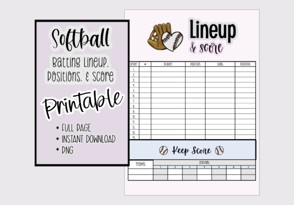 Download Softball Batting Lineup Sheet - Premium Resources