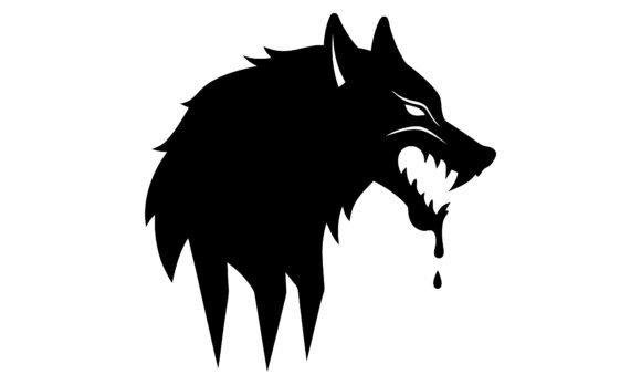 Download Aggressive Wolf Head Silhouette. - Premium Bundle