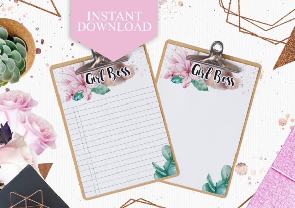 Download Girl Boss Printable Lined Note Pad Sheet - Sheet Collection