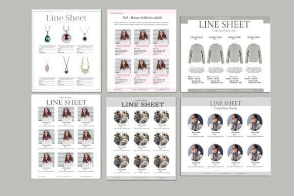 Download Line Sheet Template 6 Pages - Premium Resources