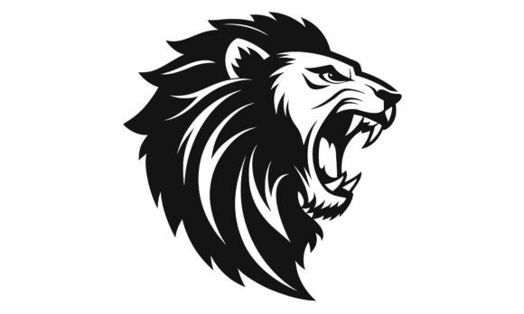 Download Aggressive Lion Head Vector Illustration - Premium Bundle
