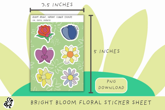 Download Bright Bloom Floral Sticker Sheet - Sheet Collection
