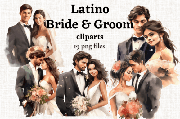 Download Latino Bride &amp; Groom Wedding Graphics - Wedding graphics Collection