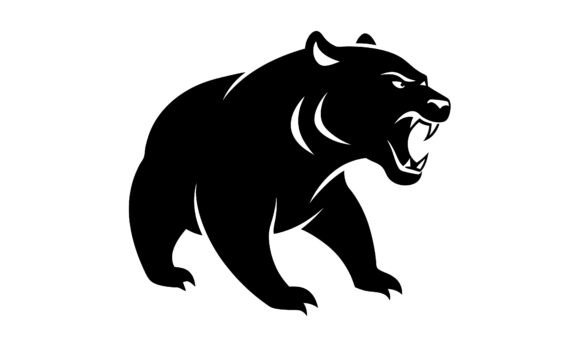 Download Aggressive Bear Silhouette - Premium Resources