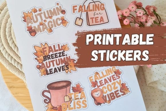 Download PDF Printable Cozy Fall Stickers Sheet - Sheet Collection